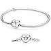 Pandora Bracelet 925 Sterling Silver 8.3 inch 21 cm Heart Clasp Bracelet (with original box) AND 2 charms gift)