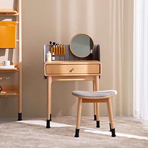 AIRUJIA Chair Leg Socks, 32PCS Knitted Elastic Furniture Socks Chair Leg Floor Protectors, Double Thickness, Fit Square Round Chair Feet with Diameter from 3/4 inch to 1-1/2 inch, Black