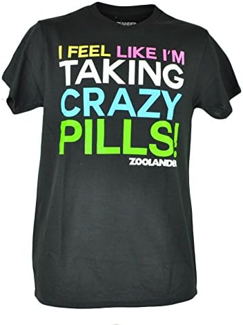 Zoolander I Feel Like Taking Crazy Pills Drugs Black Men Tshirt Tee Adult XLarge