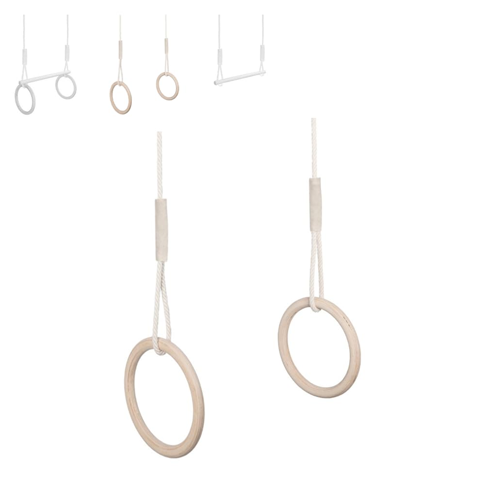 MAMOI Gymnastics Swing, Natural Wood, Indoor-Outdoor Use, 2.1x20x220 cm, 100 kg Max Weight