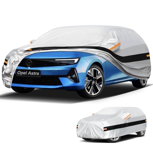 Holthly Exterior Car Cover for Opel Astra (2004-2026), Car Cover 10 Layers of Protection, 100% Waterproof, Anti-Dust, Windproof, Rain Waterproof, UV Protection.