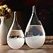 Storm Glass Weather Predictor -Weather Forecaster Weather Station Creative Crystal Glass Bottle Desktop Drops Craft Weather Station with Pure Wood Base -High Class Decoration on Home & Office (Large)