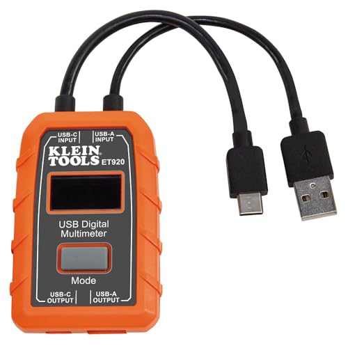 Klein Tools ET920 Power Meter, USB-A and USB-C Digital Meter for Voltage, Current, Capacity, Energy and Resistance