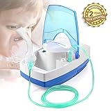 Portable Compact Compressor Cool Mist Inhaler with Full Mask Kit for Kids Adults 2 Year Warranty