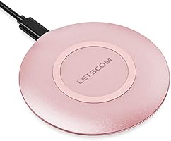 LETSCOM Ultra Slim Wireless Charger, Qi-Certified 15W Max Fast Wireless Charging Pad, Compatible with iPhone 12/11/11...