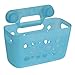 mDesign Hanging Plastic Bath Toy Holder and Organizer - Suction Cup Bathtub or Shower Caddy - Storage Bin Basket for Bathroom Organization - Bath Toy Strainer Bucket for Quick Drying - Aqua Blue