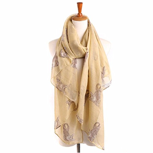 image for Tsmile Women Beautiful Cat Print Pattern Long Soft Warm Shawl Wrap Sca