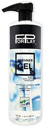 FP Lubricants Premier Gel-Plus Water Based Pesronal Lubricant - 17oz with Free Bottle of Adult Toy Cleaner