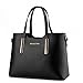 Fashion road Genuine Leather Women's Shoulder Bags Top-Handle Handbag Tote Purse Bag, Black