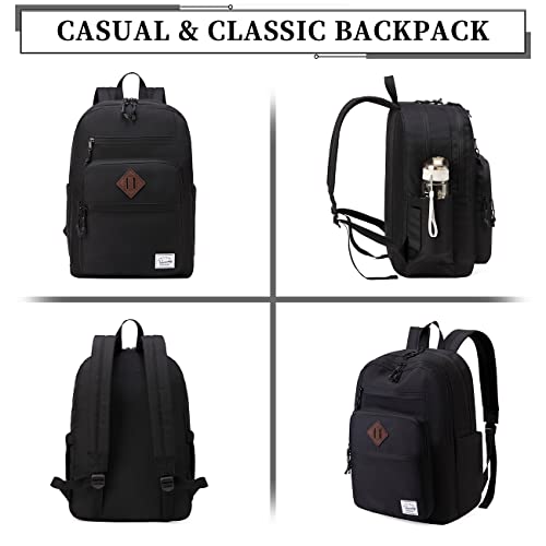 VASCHY School Backpack for Women, Unisex Bookbag Schoolbag Casual Daypack for High School/College/Teens/Travel/Work