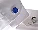 Blue & Silver Button Covers - 18mm / 0.7 inch x 2 (Cufflinks for Regular Shirts)