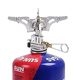REDCAMP Mini Portable Camping Stove for Backpacking(Piezo Ignition), 3500w Ultralight for Propane Gas Canister