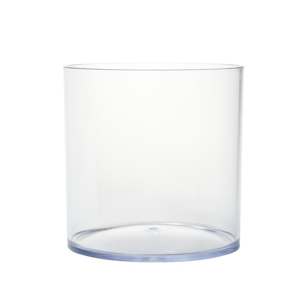 OASIS® clear acrylic vase (14.5 x 15cm) (2 Pack, Clear)