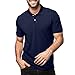 Lapasa Men's Polo Shirt Short Sleeve Solid Color Classic Fit Premium Cotton Pique Knit Mesh M19