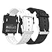 MoKo Garmin Vivoactive Watch Band, [2 Pack] Soft Silicone Replacement Fitness Bands Wristbands with Metal Clasps for Garmin Vivoactive/Vivoactive Acetate Sports GPS Smart Watch - Black & White