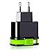 European USB Adapter by Yubi Power Ray Adapter Dual USB Ports with Lightning Connector Cable for Iphones and Ipad Type C for Europe, Turkey and More,, CE Certified - RoHS Compliant