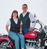 Mosaic Leather Biker Vest Black