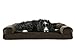 Furhaven Pet Dog Bed - Orthopedic Ultra Plush Faux Fur and Suede Traditional Sofa-Style Living Room Couch Pet Bed with Removable Cover for Dogs and Cats, Espresso, Large