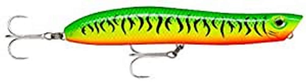 Rapala MaxRap Walk'n Roll Lure with Two No. 2 Hooks, Surface Swimming Depth, 13 cm Size, Firetiger