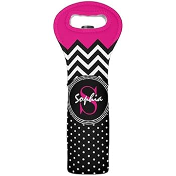 monogrammed insulated wine tote