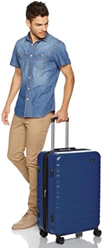 Amazon Basics Hardside Spinner Suitcase Luggage - Expandable with Wheels - 26 Inch, Navy Blue 2 Amazon Basics Hardside Spinner Suitcase Luggage - Expandable with Wheels - 26 Inch, Navy Blue
