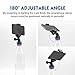 Moman Phone Clamp Stand Mount, with Universal Bottle Cap Adapter, Max 3.3 inch Width-adjustable and Rotatable Cellphone Clamp and 2 Screws for Tripod Mount