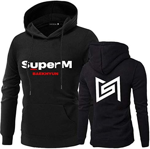 Fushimuma Unisex Kpop SuperM Double Side Hoodie Sweatshirt Mark Lucas Taemin Baekhyun Kai Ten Taeyong