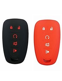 Coolbestda - Carcasa de silicona para llave de coche, protector de mando a distancia, carcasa para entrada sin llave para Chevrolet 2016 2017 Malibu 5 botones, llave inteligente