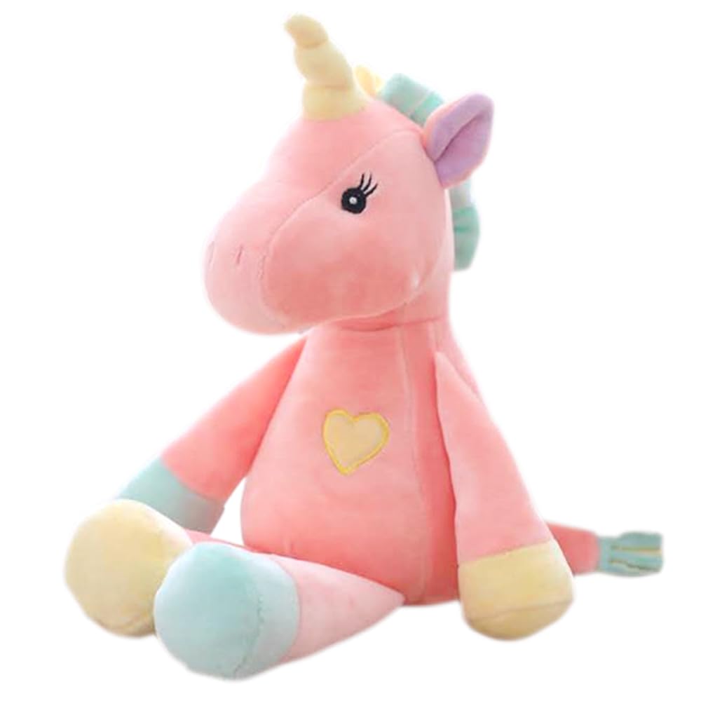 Georgie Porgy Children Plush Unicorn Velvet Cuddly Toy Animal Teddy Soft Toy (13'' Pink)