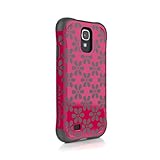 Ballistic AP1157-A015 Aspira Flowers Pattern Case for Samsung Galaxy S4 - 1 Pack - Retail Packaging -  Flowers Raspberry Pink/Charcoal