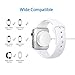 WILLTOP Compatible with Apple Watch Magnetic Wireless Charger Pad Charging Cable Cord Compatible with Apple Watch iwatch 38 mm/42 mm Series 1/2/3, 3.3Ft White