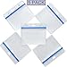 AMUU Horizontal Waterproof ID Badge Holder Heavy Duty PVC Card Name Tag Badge Holders with Blue Tight Zipper,one Side Clear Plastic Another Side Abrasive Antiskid Multiple Cards Pack of 5