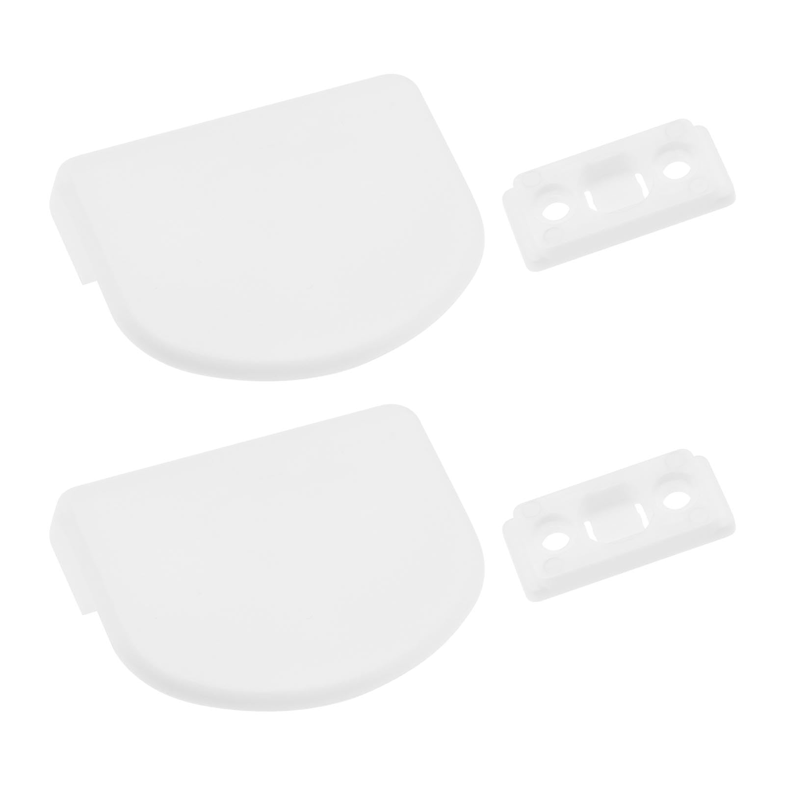 EMSea 2 Sets Balcony Door Handle Patio Door Pull Handle Window Pull Handle Kit Compatible with Schüco 298973 Pull Handle Shell 60mmx47mm White