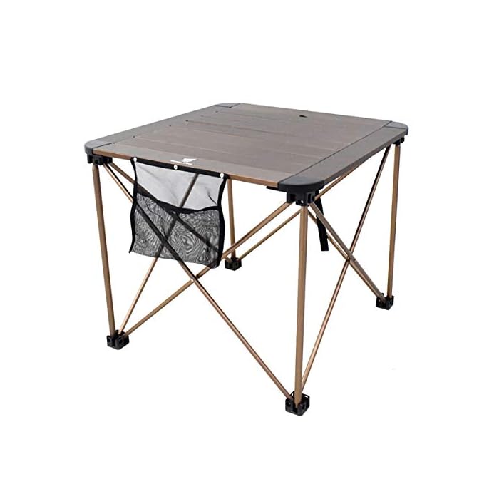 Buy Camping Side Table, Geertop Portable Camp Roll Up Table Square
