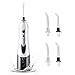 Electric Dental Water Flosser, Cordless, Portable and Rechargable Oral Irrigator with 3 Operation Modes and 4 Rotatable Jet Tips, IPX7 Waterproof for Cleaning Braces