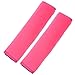 BCP Pack of 2pcs 10-1/2 Inches Velvet Car Safety Seat Belt Comfortable Shoulder Pads Covers (Hot Pink Color)