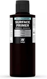 Vallejo Surface Primer Acrylic Black 200 ml for Airbrush Miniatures view 2