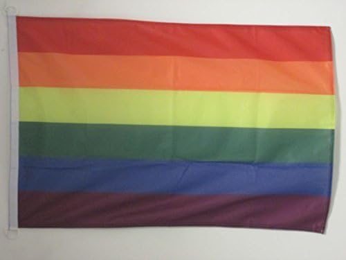AZ FLAG, Rainbow Flag, 3x5 Ft, For Outdoor, Gay pride Banner Knitted Polyester with Two Plastic Rings, Fade Resistant
