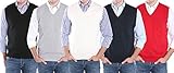 Men's 100% Cotton V-Neck Sweater Vest - Many Sizes & Colors