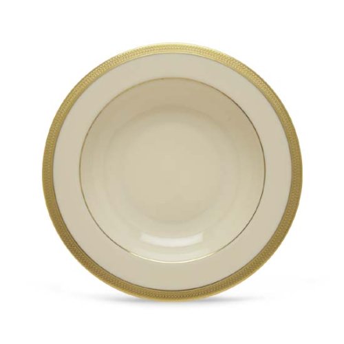 Lenox Lowell Gold Banded Ivory China Pasta Bowl/Rim Soup