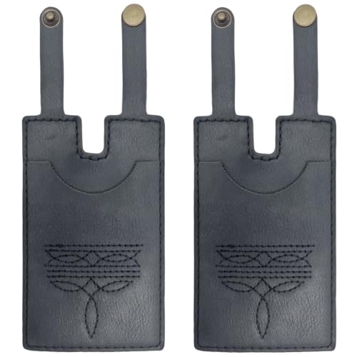 Numfog 2 Pcs Boot Wallet for Women,Western Boot Wallet with Snap Strap,Leather Boot Wallet, Credit Card Holder(Balck) at Amazon