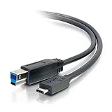 C2G 28867 USB 3.0 (USB 3.1 Gen 1) USB-C to USB-B Cable M/M (10 Feet) Thunderbolt 3, Tablet, Chromebook Pixel, Samsung Galaxy TabPro S, LG G6, MacBook
