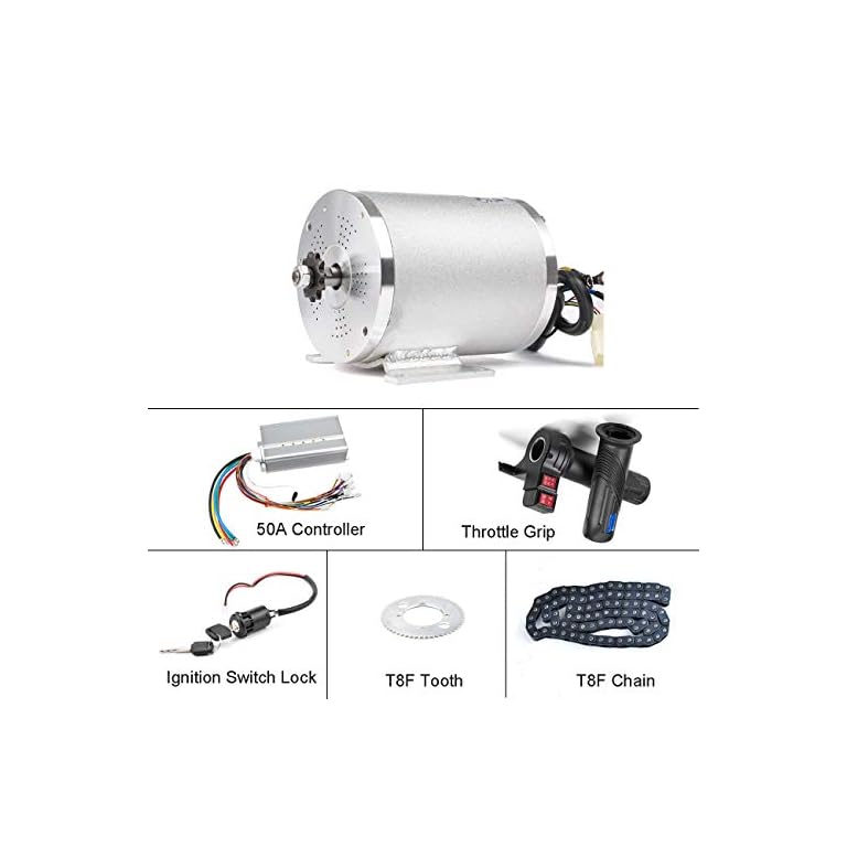BLDC 72V 3000W Brushless Motor Kit with Hard start 50A Controller and
