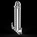 Beautymei 4pcs Men Sex Toy, Crystal Condom Sheath Delay Ejaculation Toys for Men (Silver)