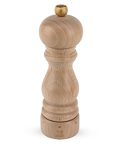 PEUGEOT - Paris uSelect 18 cm Pepper Mill - 6 Predefined Grind Settings - Made with PEFC Certified Wood - Made in France - Natural Colour