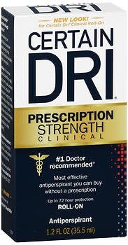 Certain Dri Clinical Strength Antiperspirant Roll-On - 1.2 oz, Pack of 5