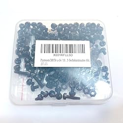 Pzsmocn 300 Pieces/100 Sets M3*4 mm Plastic Black