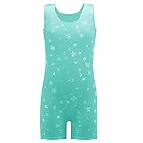 One-Piece Shiny Snowflake Bright Orange Gymnastics Leotard Biketard for Little Girl