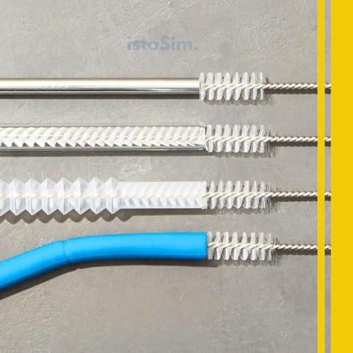 Escova para Canudo, 6 unidades - Escovinha para Limpeza de Canudos Reutilizáveis, Copos com Canudinho e Squeeze
