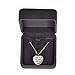Valyria Heart Cremation Urn Necklace Memorial Keepsake Jewelry - Engraved I used to be his angel, now he's mine